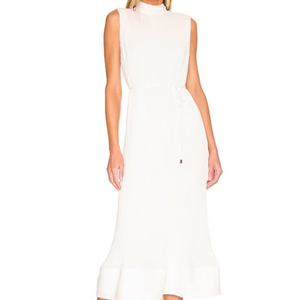 Milly Melina Solid Pleat Dress